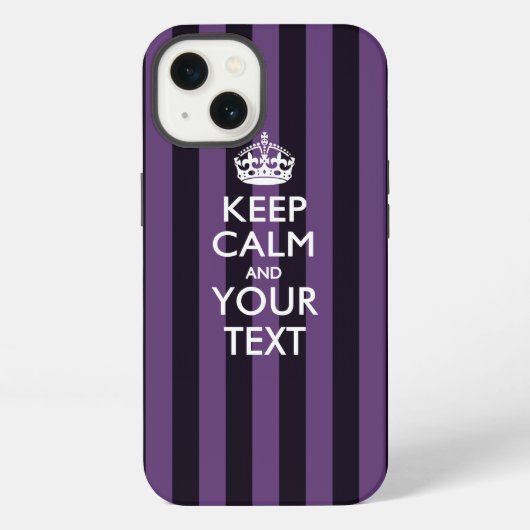 Aangepaste KEEP CALM EN Jouw tekst iPhone Hoesje (Achterkant)