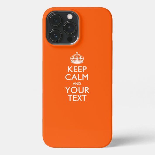 Aangepaste KEEP CALM EN Jouw tekst iPhone Hoesje (Achterkant)