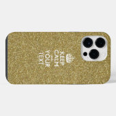 Aangepaste KEEP CALM EN Jouw tekst iPhone Hoesje (Achterkant horizontaal)