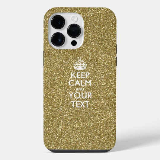 Aangepaste KEEP CALM EN Jouw tekst iPhone Hoesje (Achterkant)