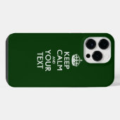 Aangepaste KEEP CALM EN Jouw tekst iPhone Hoesje (Achterkant horizontaal)