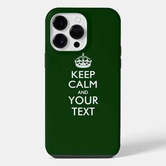 Aangepaste KEEP CALM EN Jouw tekst iPhone Hoesje (Achterkant)