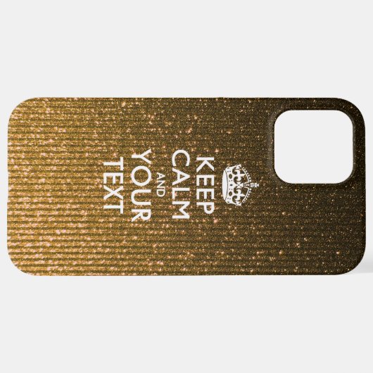 Aangepaste KEEP CALM EN Jouw tekst iPhone Hoesje (Achterkant horizontaal)