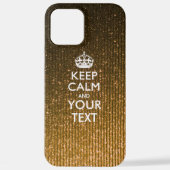 Aangepaste KEEP CALM EN Jouw tekst iPhone Hoesje (Achterkant)
