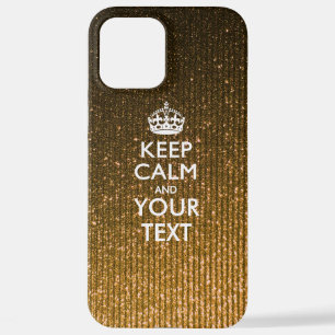 Aangepaste KEEP CALM EN Jouw tekst iPhone 12 Pro Max Hoesje