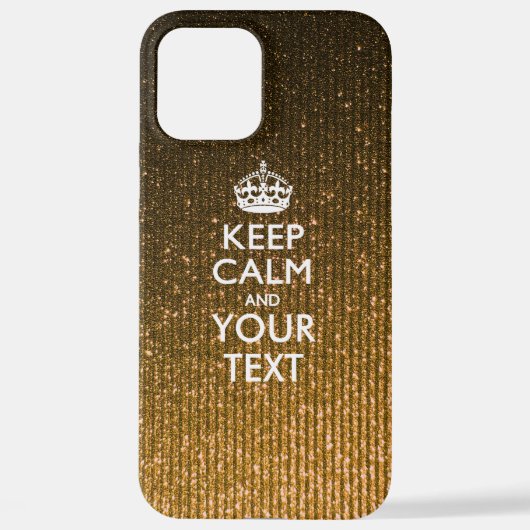 Aangepaste KEEP CALM EN Jouw tekst iPhone Hoesje (Achterkant)