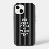 Aangepaste KEEP CALM EN Jouw tekst iPhone Hoesje (Achterkant)