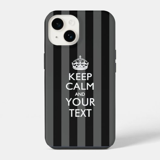 Aangepaste KEEP CALM EN Jouw tekst iPhone Hoesje (Achterkant)