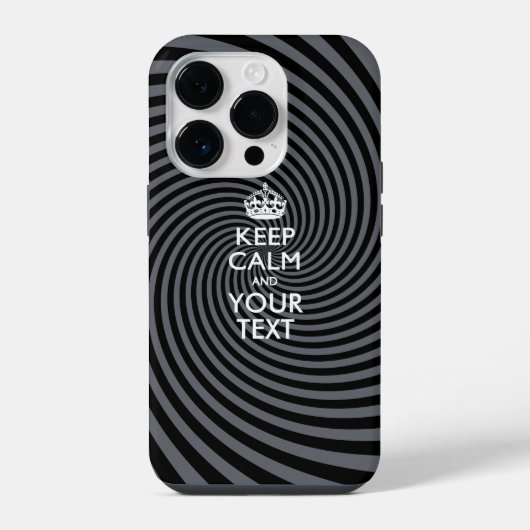 Aangepaste KEEP CALM EN Jouw tekst iPhone Hoesje (Achterkant)