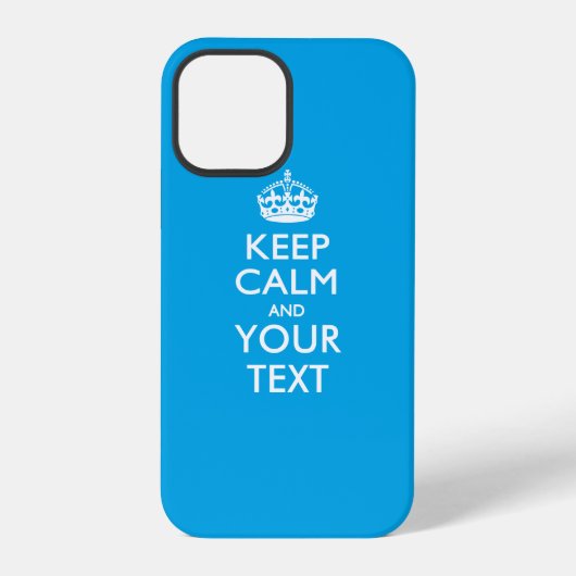 Aangepaste KEEP CALM EN Jouw tekst iPhone Hoesje (Achterkant)