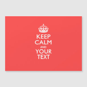 Aangepaste KEEP CALM en jouw tekst op koraal