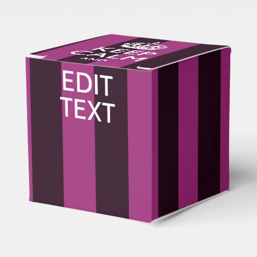 Aangepaste KEEP CALM en Jouw tekst op Roze Bedankdoosjes (Voorkant Zijde)
