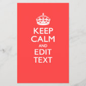 Aangepaste KEEP CALM en jouw tekst op Roze Flyer (Voorkant)