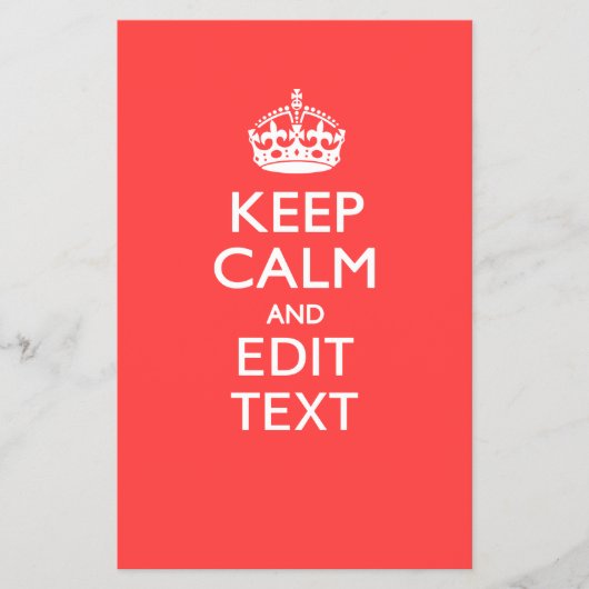 Aangepaste KEEP CALM en jouw tekst op Roze Flyer (Voorkant)