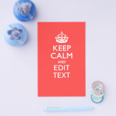 Aangepaste KEEP CALM en jouw tekst op Roze Flyer (Enkel)