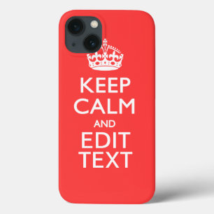 Aangepaste KEEP CALM en jouw tekst op roze koraal Case-Mate iPhone Case