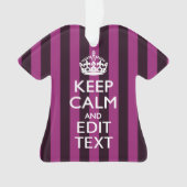Aangepaste KEEP CALM en Jouw tekst op Roze Ornament (voorkant)