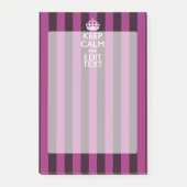 Aangepaste KEEP CALM en Jouw tekst op Roze Post-it® Notes (Voorkant)