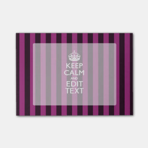 Aangepaste KEEP CALM en Jouw tekst op Roze Post-it® Notes