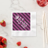 Aangepaste KEEP CALM en Jouw tekst op Roze Servet (Insitu)