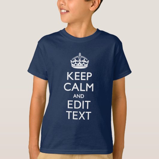 Aangepaste KEEP CALM en Jouw tekst op Roze T-shirt (Voorkant)