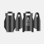 Aangepaste KEEP CALM EN Jouw tekst op strepen Bedankdoosjes (Uitgevouwen)