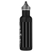 Aangepaste KEEP CALM EN Jouw tekst op strepen Waterfles (Rechts)