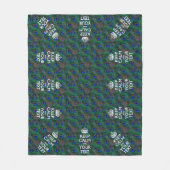 Aangepaste Keep Calm en Jouw tekst Peacock Fleece Deken (Voorkant)