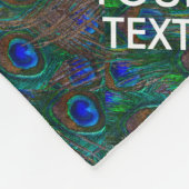 Aangepaste Keep Calm en Jouw tekst Peacock Fleece Deken (Hoek)