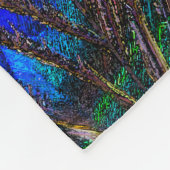 Aangepaste Keep Calm en Jouw tekst Peacock Fleece Deken (Hoek)