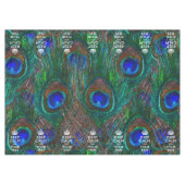 Aangepaste Keep Calm en Jouw tekst Peacock Tafelkleed (Voorkant (Horizontaal))