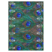 Aangepaste Keep Calm en Jouw tekst Peacock Tafelkleed (Voorkant)
