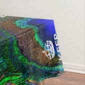 Aangepaste Keep Calm en Jouw tekst Peacock Tafelkleed (Voorbeeld)