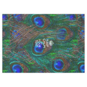 Aangepaste Keep Calm en Jouw tekst Peacock Tafelkleed (Voorkant (Horizontaal))