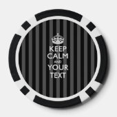 Aangepaste KEEP CALM EN Jouw tekst Poker Chips (Achterkant)