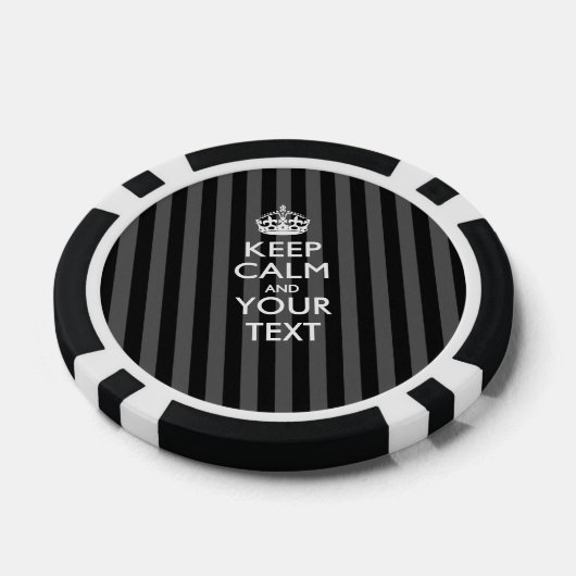 Aangepaste KEEP CALM EN Jouw tekst Poker Chips (Enkel)