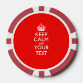 Aangepaste KEEP CALM EN Jouw tekst Poker Chips (Voorkant)
