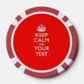 Aangepaste KEEP CALM EN Jouw tekst Poker Chips (Achterkant)