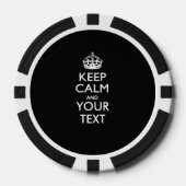 Aangepaste KEEP CALM EN Jouw tekst Poker Chips (Voorkant)