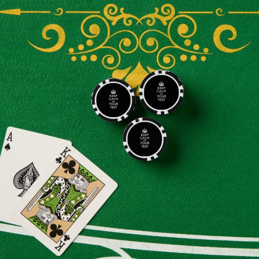 Aangepaste KEEP CALM EN Jouw tekst Poker Chips (Pokertafel (Stack))