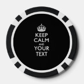 Aangepaste KEEP CALM EN Jouw tekst Poker Chips (Achterkant)