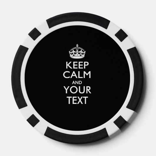 Aangepaste KEEP CALM EN Jouw tekst Poker Chips (Achterkant)