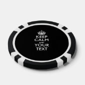 Aangepaste KEEP CALM EN Jouw tekst Poker Chips (Enkel)