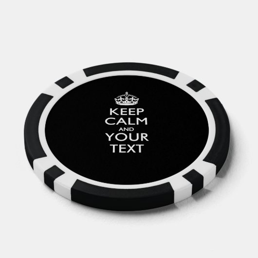 Aangepaste KEEP CALM EN Jouw tekst Poker Chips (Enkel)