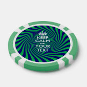 Aangepaste KEEP CALM EN Jouw tekst Poker Chips (Enkel)