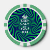 Aangepaste KEEP CALM EN Jouw tekst Poker Chips (Voorkant)