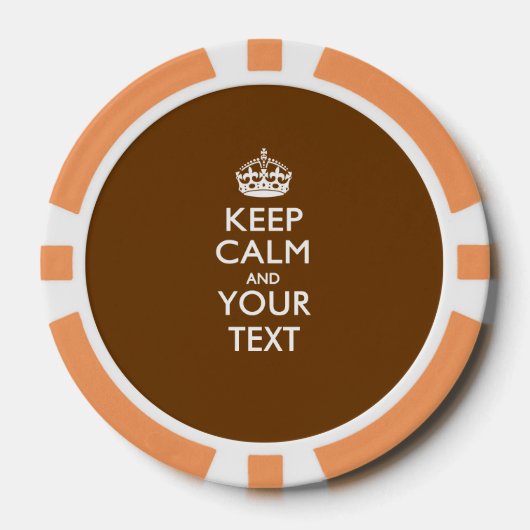 Aangepaste KEEP CALM EN Jouw tekst Poker Chips (Voorkant)