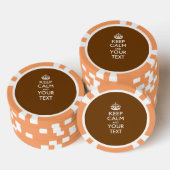 Aangepaste KEEP CALM EN Jouw tekst Poker Chips (Opstapeling)