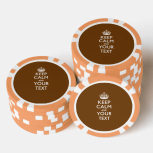 Aangepaste KEEP CALM EN Jouw tekst Poker Chips