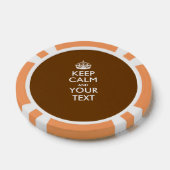 Aangepaste KEEP CALM EN Jouw tekst Poker Chips (Enkel)
